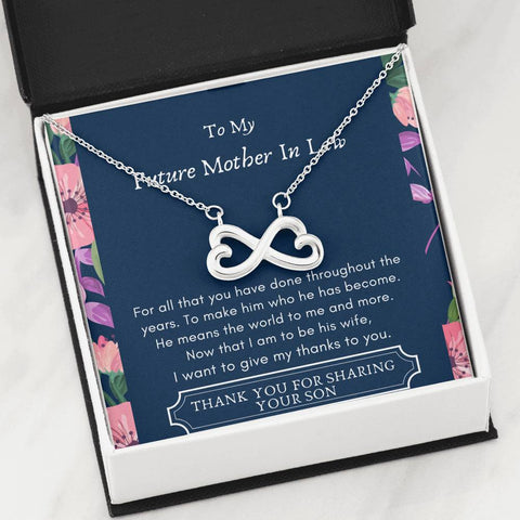 Lurve™ Future Mother In Law - He Means The World Infinity Hearts Necklace