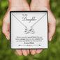 Lurve™ To Daughter - You Are Braver Infinity Hearts Necklace