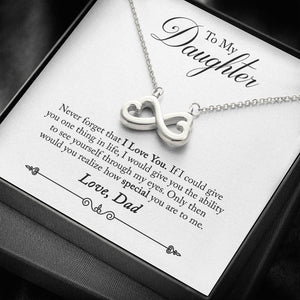Lurve™ To Daughter - I Love You Infinity Hearts Necklace