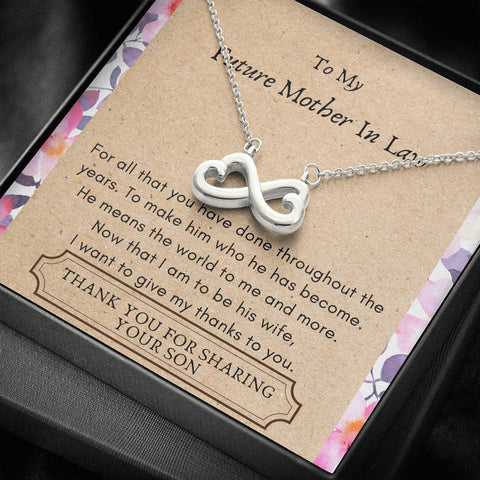 Lurve™ Future Mother In Law - He Means The World Infinity Hearts Necklace