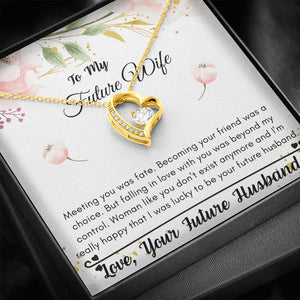 Lurve™ Future Wife - Lucky To Be Your Future Husband Forever Love Necklace
