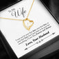 Lurve™ To Wife - Date, Kiss, Love Forever Love Necklace
