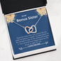 Bonus Sister - Believe, Strength, Unconditional Support Interlocking Hearts Necklace Mahogany