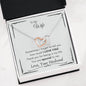 Lurve™ Wife - I Love You, Special Interlocking Hearts Necklace Mahogany