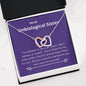 Unbiological Sister - There for Me Interlocking Hearts Necklace