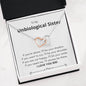 Unbiological Sister - Shadow, Shoulder, Smile Interlocking Hearts Necklace