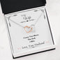 Lurve™ Wife - I Love You More Interlocking Hearts Necklace Mahogany
