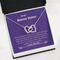 Bonus Sister - Connected, Wonderful Journey Interlocking Hearts Necklace Mahogany