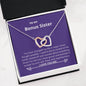 Bonus Sister - Changed, Grown, Learned Interlocking Hearts Necklace Mahogany