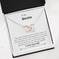 Bestie - Miss You, Love You Interlocking Hearts Necklace Mahogany
