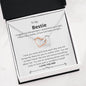 Bestie - Everything, Amazing, Wnderful Interlocking Hearts Necklace Mahogany
