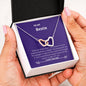 Bestie - Believe, Strength, Unconditional Support Interlocking Hearts Necklace Mahogany