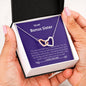Bonus Sister - You Are My Family Interlocking Hearts Necklace Mahogany