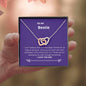 Bestie - Been Friends, Long Interlocking Hearts Necklace Mahogany