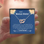 Bonus Sister - Believe, Strength, Unconditional Support Interlocking Hearts Necklace Mahogany