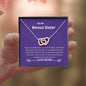 Bonus Sister - Connected, Wonderful Journey Interlocking Hearts Necklace Mahogany
