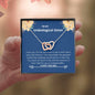 Unbiological Sister - Greatest Friend, Unmeasureable Interlocking Hearts Necklace Mahogany
