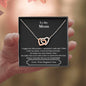 Lurve™ Mom - You Are Irreplaceable, Engineer Son Interlocking Hearts Necklace