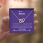 Bestie - Huge Part, Life, Fun Interlocking Hearts Necklace Mahogany