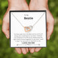 Bestie - Treasure, Encouragement,Inspiration Interlocking Hearts Necklace Mahogany