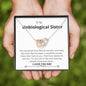 Unbiological Sister - Connected, Wonderful Journey Interlocking Hearts Necklace Mahogany