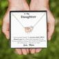 Lurve™ Daughter - Not Sure What I did to Deserve You Interlocking Hearts Necklace