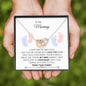 Mommy - Can't Wait to Meet You Interlocking Hearts Necklace