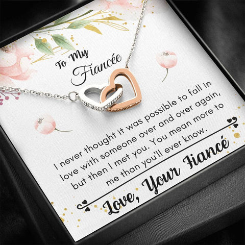 Lurve™ Fiancee - Love You Over and Over Again Interlocking Hearts Necklace