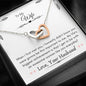 Lurve™ Wife - Important To Me Interlocking Hearts Necklace Mahogany