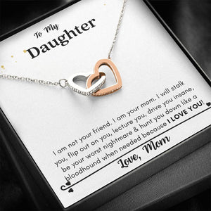 Lurve™ Daughter - I Love You Interlocking Hearts Necklace