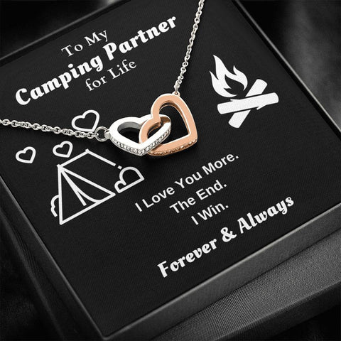 Lurve™ Camping Partner - Love You More Interlocking Hearts Necklace