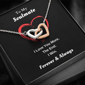 Lurve™ Soulmate - Love You More Interlocking Hearts Necklace
