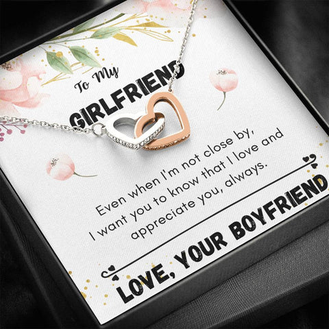 Lurve™ Girlfriend - Love & Appreciate You Interlocking Hearts Necklace