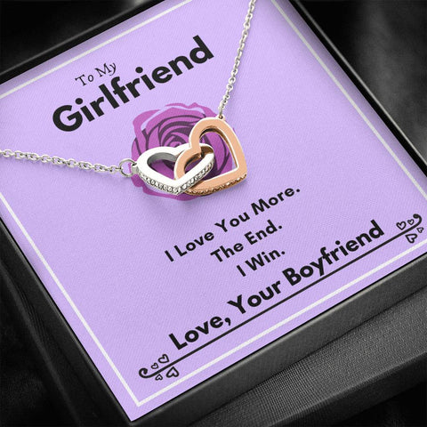 Lurve™ Girlfriend - I Love You More Interlocking Hearts Necklace