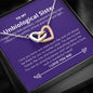 Unbiological Sister - Everything, Amazing, Wnderful Interlocking Hearts Necklace Mahogany