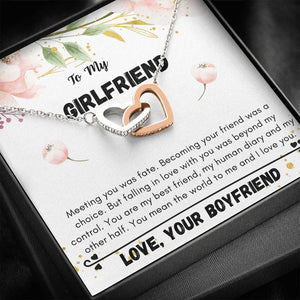 Lurve™ Girlfriend - Mean The World To Me Interlocking Hearts Necklace