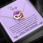 Lurve™ Wife - Smile for No Reason Interlocking Hearts Necklace Mahogany
