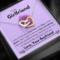 Lurve™ Girlfriend - First Love, Kiss, Desire, Wonderful Thing Interlocking Hearts Necklace