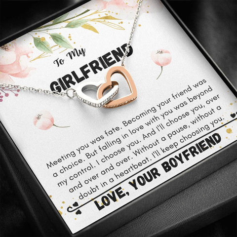 Lurve™ Girlfriend - I Choose You Interlocking Hearts Necklace