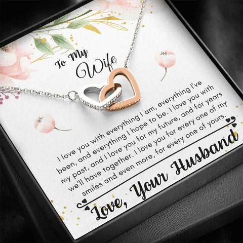 Lurve™ Wife - Love You With Everything Interlocking Hearts Necklace