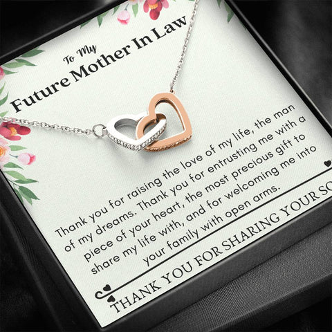 Lurve™ Future Mother In Law - Raising Love of My Life Interlocking Hearts Necklace