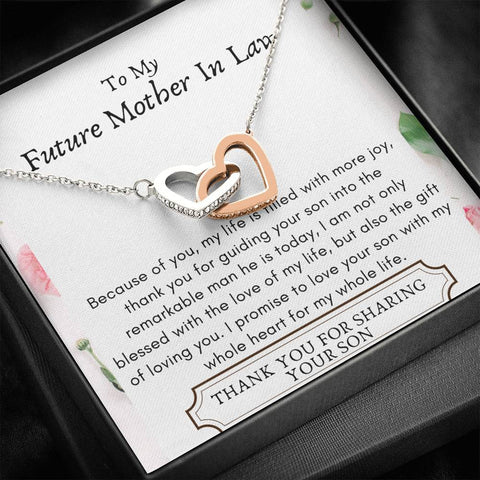 Lurve™ Future Mother In Law - Remarkable Man, The Gift Interlocking Hearts Necklace