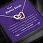 Bonus Sister - Shadow, Shoulder, Smile Interlocking Hearts Necklace