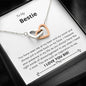 Bestie - Treasure, Encouragement,Inspiration Interlocking Hearts Necklace Mahogany