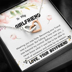 Lurve™ Girlfriend - Smile for No Reason Interlocking Hearts Necklace