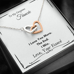 Lurve™ Fiancee - I Love You More Interlocking Hearts Necklace