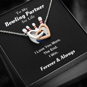 Lurve™ Bowling Partner - Love You More Interlocking Hearts Necklace