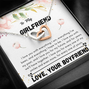 Lurve™ Girlfriend - Love You With Everything Interlocking Hearts Necklace