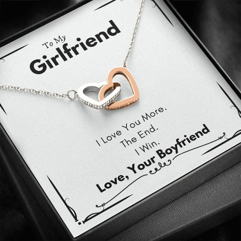 Lurve™ Girlfriend - I Love You More Interlocking Hearts Necklace