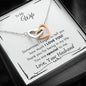 Lurve™ Wife - I Love You, Special Interlocking Hearts Necklace Mahogany